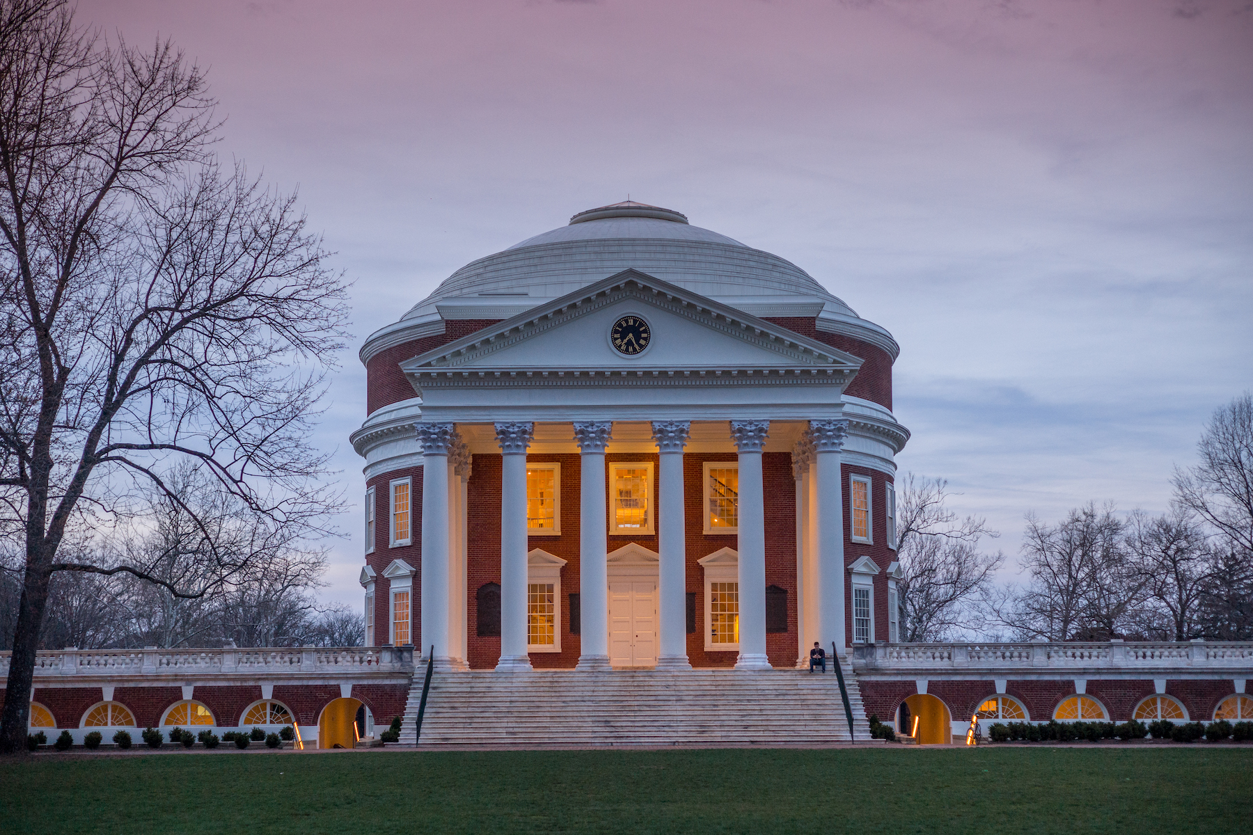 UVA Rotunda at dusk